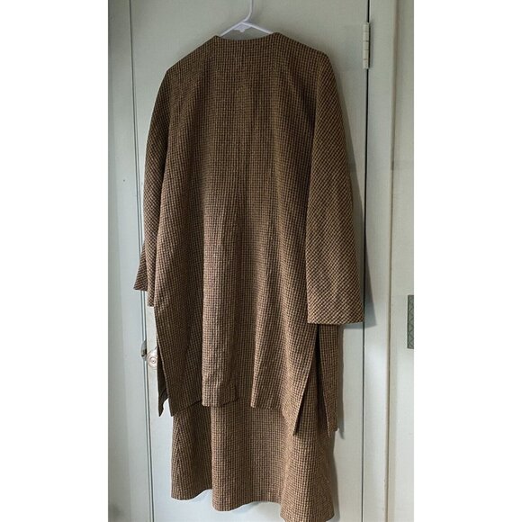 Vintage Skirt Suit Marianne Novobatzky NY Lagenlook Houndstooth Jacket Modest - Picture 4 of 8